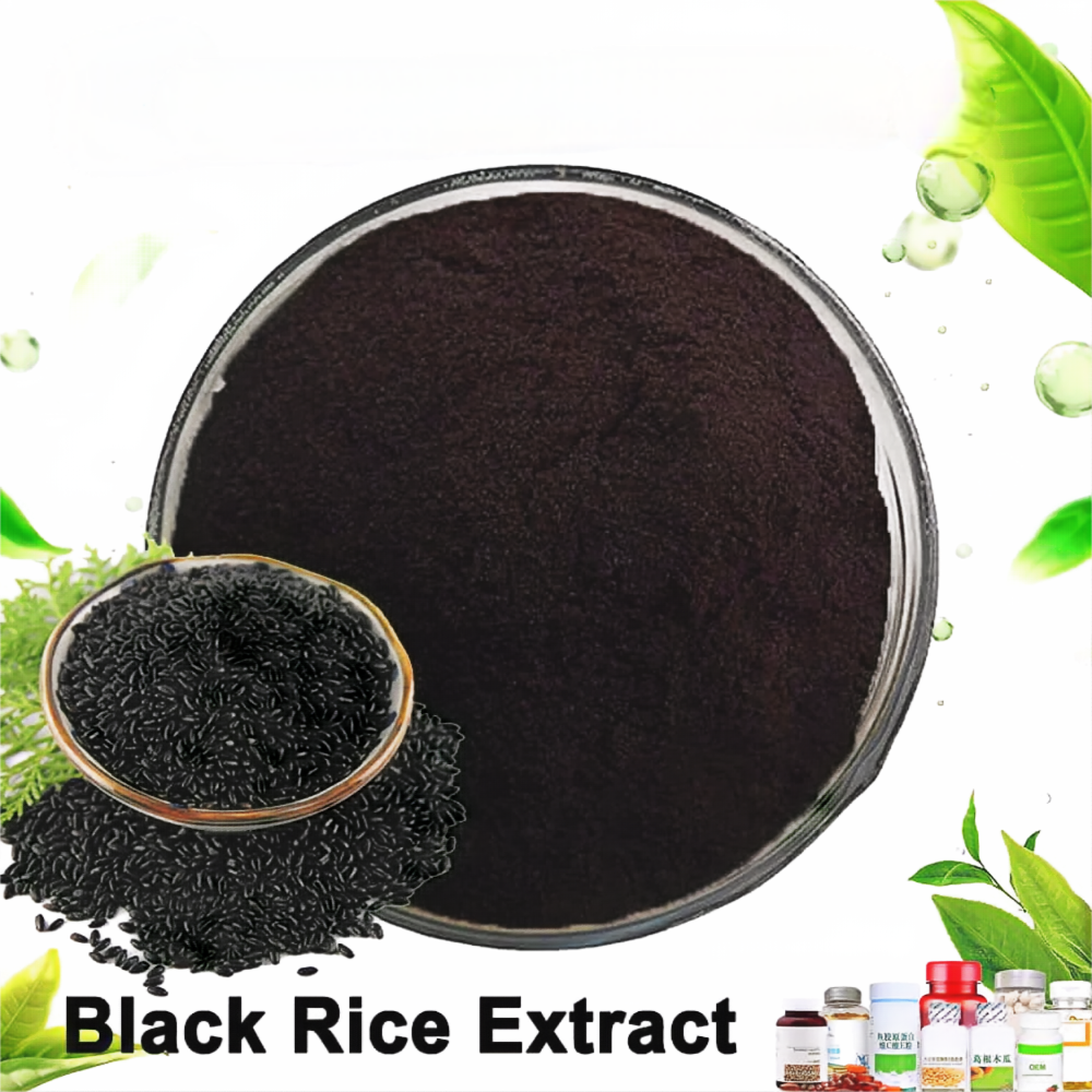 Black Rice Extract, Antioxidant Black Rice Anthocyanins, Black Rice Anthocyanidin Powder Purple to Black Powder Black Rice Extract, Antioxidant Black Rice Anthocyanins, Black Rice Anthocyanidin Powder Purple to Black Powder